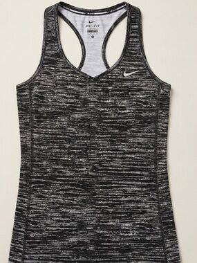 Nike Black & Gray Space-Dye Racerback Tank Top - Women